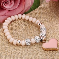 Crystal Elastic Heart Bracelet 2018