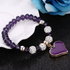Crystal Elastic Heart Bracelet 2018