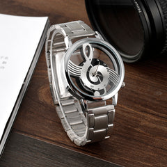 Casual Music Notes Stainless Steel Watches