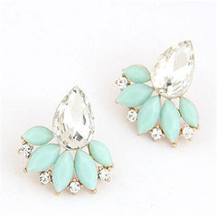 New Brand Design Retro Exquisite Crystal Stud Earrings