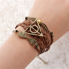 New fashion infinite double leather bracelet