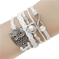 New fashion infinite double leather bracelet