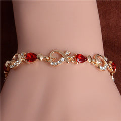 Beautiful Austrian Crystal Heart Bracelet
