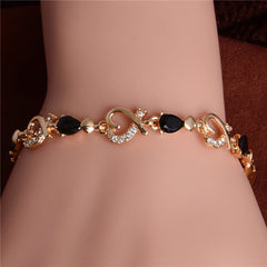 Beautiful Austrian Crystal Heart Bracelet