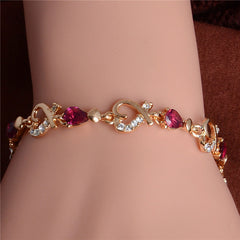 Beautiful Austrian Crystal Heart Bracelet