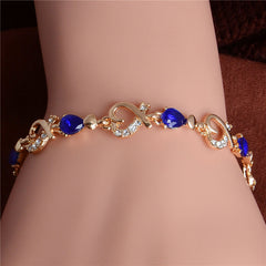 Beautiful Austrian Crystal Heart Bracelet