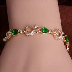 Beautiful Austrian Crystal Heart Bracelet