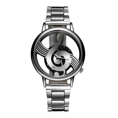 Casual Music Notes Stainless Steel Watches