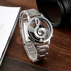 Casual Music Notes Stainless Steel Watches
