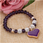 Crystal Elastic Heart Bracelet 2018