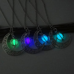 Shine Moon Stone Charm Necklace