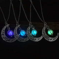 Shine Moon Stone Charm Necklace