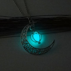 Shine Moon Stone Charm Necklace