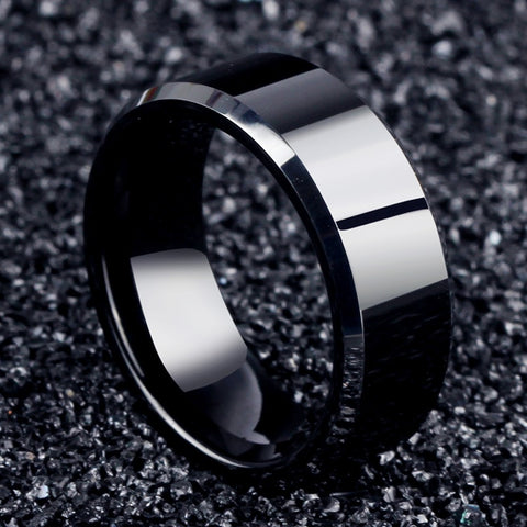 Stainless Steel Black Ring