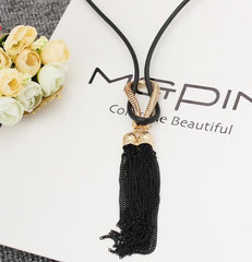 Tassel Long Winter Sweater Chain Necklace