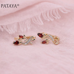 Luxury Trendy Crystal Drop Rose Gold Colour Earrings