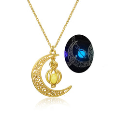 Shine Moon Stone Charm Necklace