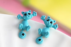 New Multiple Color Cute Cat Stud Earrings