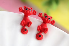 New Multiple Color Cute Cat Stud Earrings