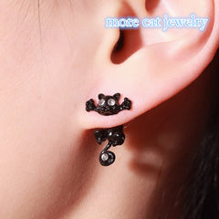 New Multiple Color Cute Cat Stud Earrings