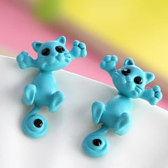 New Multiple Color Cute Cat Stud Earrings