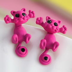 New Multiple Color Cute Cat Stud Earrings