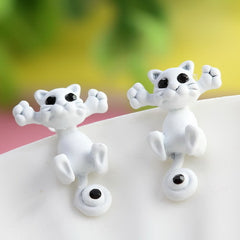 New Multiple Color Cute Cat Stud Earrings