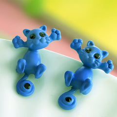 New Multiple Color Cute Cat Stud Earrings