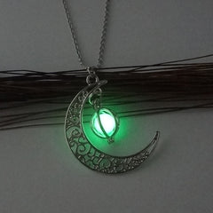 Shine Moon Stone Charm Necklace