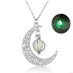 Shine Moon Stone Charm Necklace