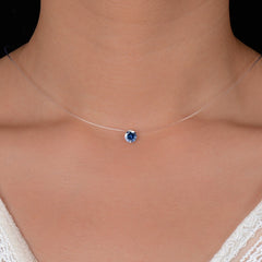 Transparent Silver Color Dazzling Zircon Necklace