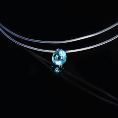 Transparent Silver Color Dazzling Zircon Necklace