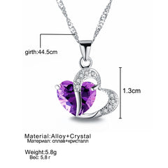 Crystal heart necklace